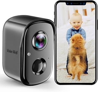 Vision Well Wireless Cameras for Home Outdoor Security, 1080P HD WiFi Security with Spotlight and Two-Way Audio