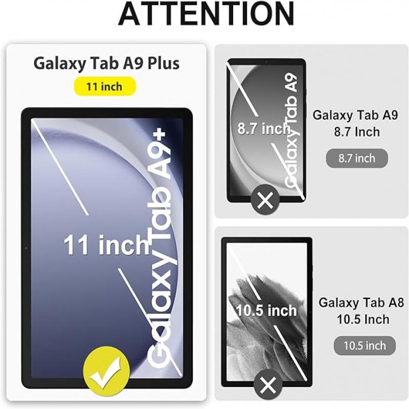 2 Pack Screen Protector for Samsung Galaxy Tab A9 Plus 11 Inch 2023, Case Friendly Tempered Glass for Samsung Tablet A9 Plus  A9+ 11'' 5G (SM-X210 X216 X218)-HD Clear film Accessories Computer