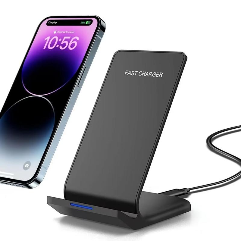 FDGAO 15W Wireless Charger Stand, Induction Fast Charging Station Phone Charger Dock for iPhone 16 15 14 13 12 11 Series, Samsung Galaxy S24 S23 S22 S21 S20, Note Series, Z Flip Fold 6 5 4