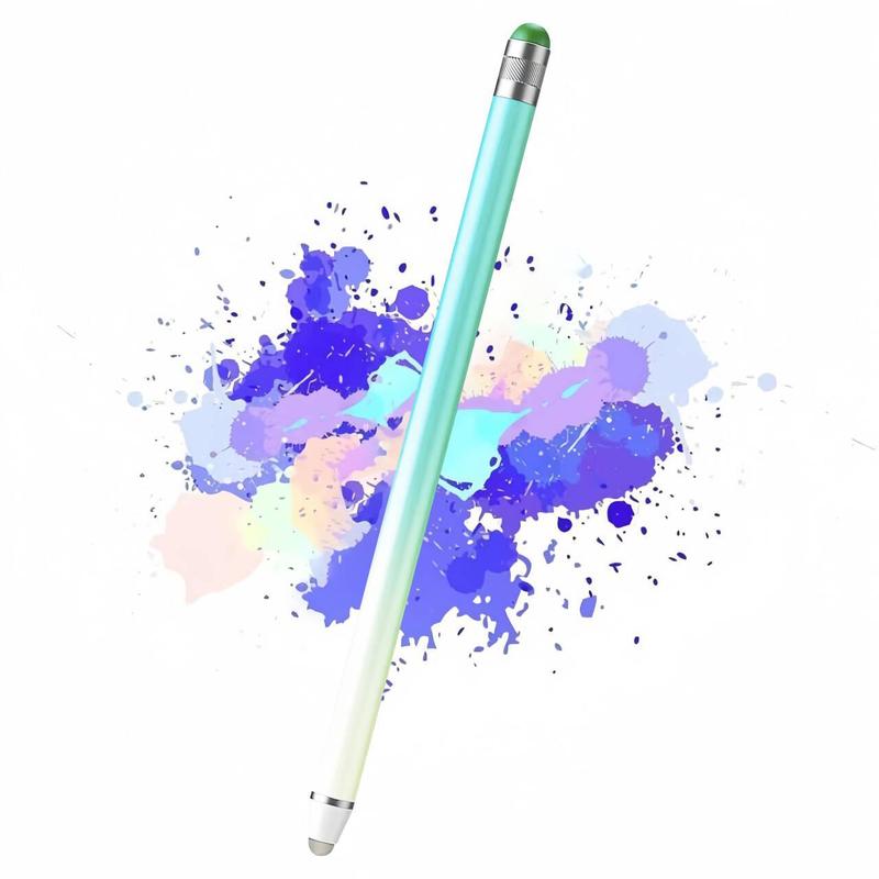 2 in 1 Stylus Pen, Fiber Tips & Rubber Tips Touch Screen Pen, Universal Stylus Pen for iPad iPhone Tablet Samsung Galaxy Touch Screen Device