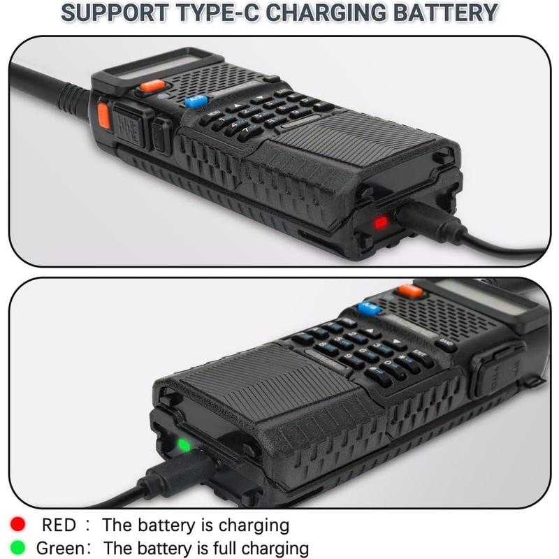 UV-5R Battery 3800mAh USB-Charging Extended Battery UV5R BF-8HP UV-5R Series Radios High Capacity Battery with Type-Charging (2)