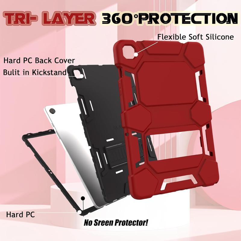 Case Compatible with  Galaxy Tab A9+   A9 Plus 11 inch 2023 - Heavy Duty Rugged Shockproof Protective Cover with Kickstand - for  Tab A9+ Tablet (SM-X210 X216 X218), Red+Black