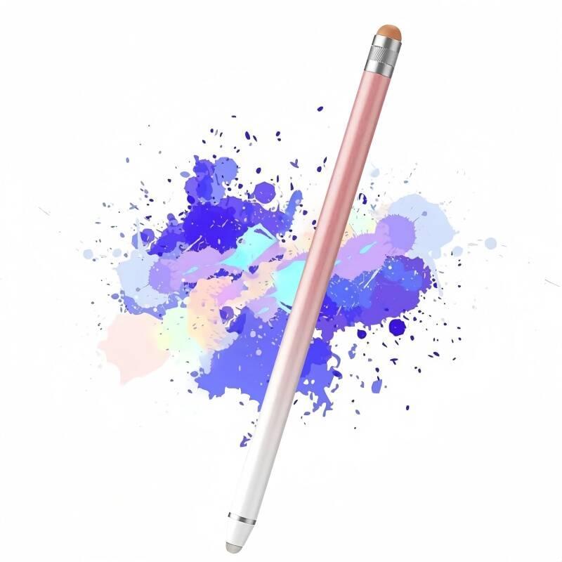 2 in 1 Stylus Pen, Fiber Tips & Rubber Tips Touch Screen Pen, Universal Stylus Pen for iPad iPhone Tablet Samsung Galaxy Touch Screen Device