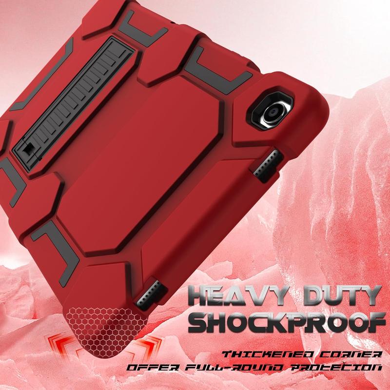 Case Compatible with  Galaxy Tab A9+   A9 Plus 11 inch 2023 - Heavy Duty Rugged Shockproof Protective Cover with Kickstand - for  Tab A9+ Tablet (SM-X210 X216 X218), Red+Black