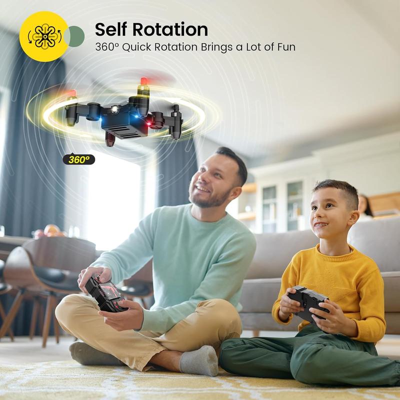 HS190 Foldable Mini Nano RC Drone for Kids Gift Portable Pocket Quadcopter with Altitude Hold 3D Flips and Headless Mode Easy to Fly for Beginners