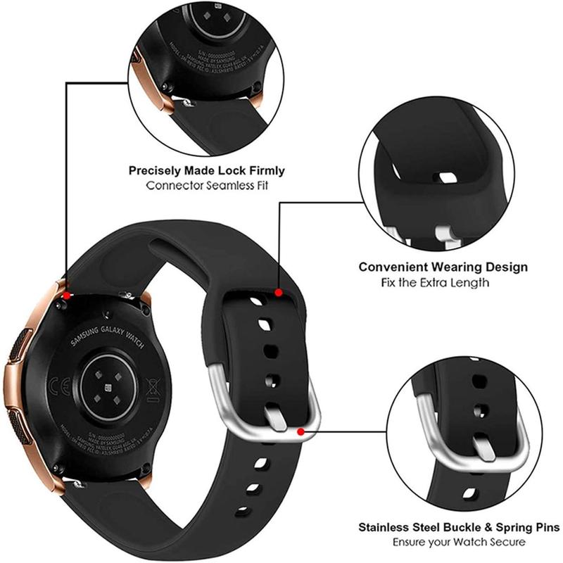 12 Color Bands Compatible with Samsung Galaxy Watch Active 2 Galaxy Watch 4 Galaxy Watch 5 Galaxy Watch 6 40mm 44mm, Galaxy Watch 4 6 Classic Galaxy Watch 5 Pro Watch 3 41mm, 20mm Soft Silicone Sport Strap for Women Men