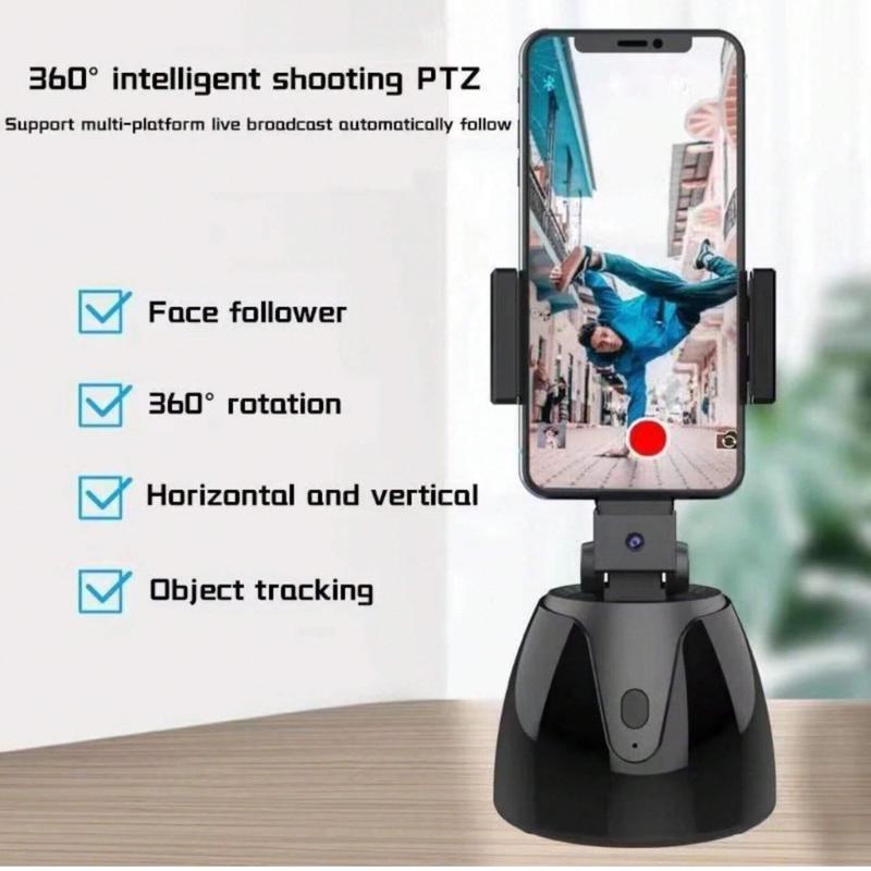 Portable Phone Selfie Stabilizer, 360° Intelligent Shooting Phone Stabilizer with Object Tracking, Universal Phone Accessories for Home & Office