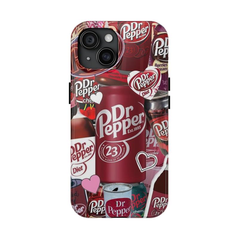 Red Dr Pepper Diet Tough Phone Case, Dr Pepper Aesthetic Case For iPhone And Samsung