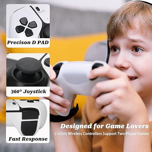 Wireless Retro Game Stick M8 pro Video Game Stick 4K HDMI Output Plug and Play Nostalgia Game Box Built in 15000 Games + for TV 64G storage Great gift for someone