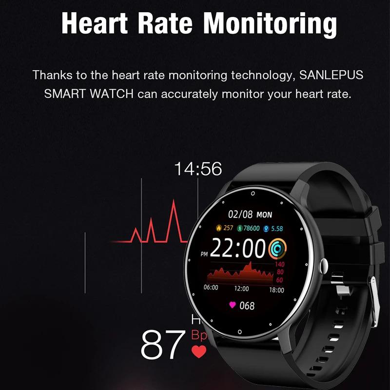 Lige 2023 new smart watch men full touch screen sport fitness watch IP67 waterproof Bluetooth for Android iOS smartwatch men + box