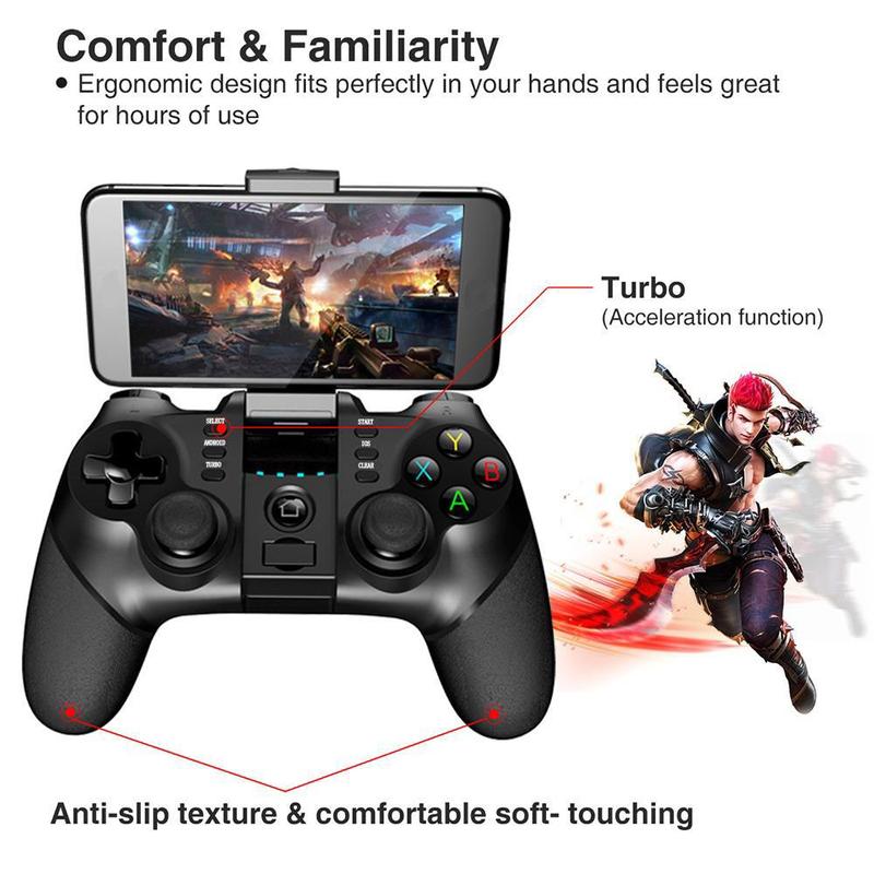 Wireless Gamepad, 2.4G Wireless Game Controller with Receiver, Gamepad for iPhone Android PC Playstation 4 3 PS4 PS3 Nintendo Switch, Gaming Console Accessories, Stocking Fillers Gift