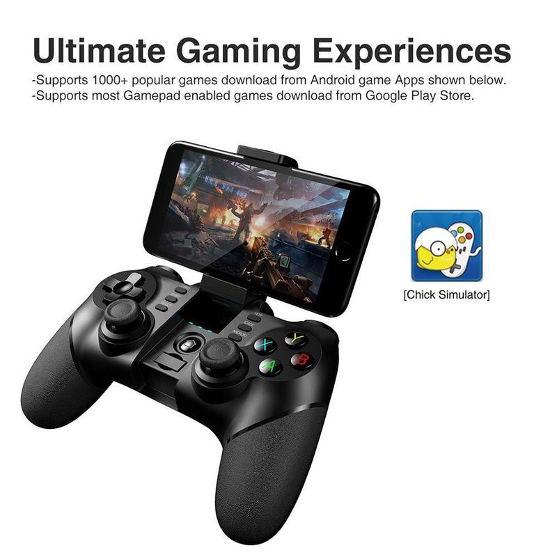 Wireless Gamepad, 2.4G Wireless Game Controller with Receiver, Gamepad for iPhone Android PC Playstation 4 3 PS4 PS3 Nintendo Switch, Gaming Console Accessories, Stocking Fillers Gift