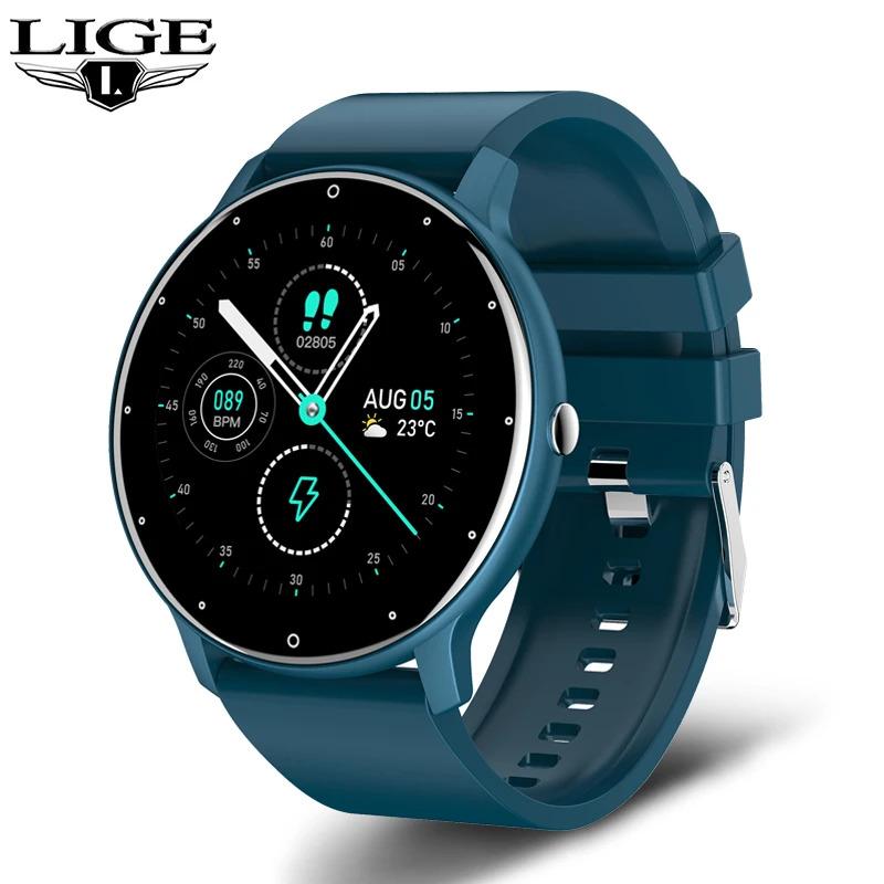 Lige 2023 new smart watch men full touch screen sport fitness watch IP67 waterproof Bluetooth for Android iOS smartwatch men + box