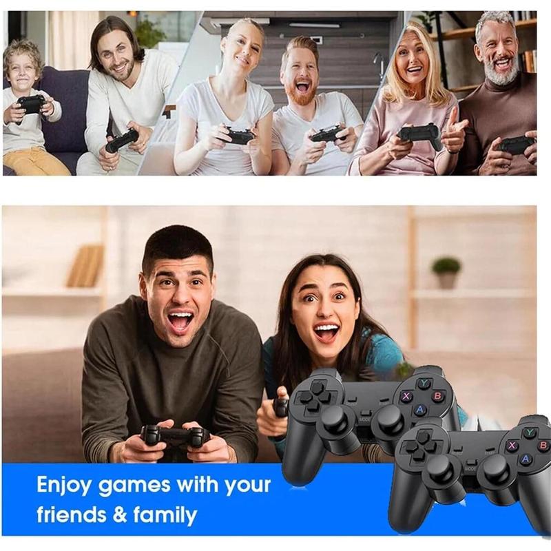 X2 PRO 128G Retro Game Stick, Pre-loaded with 40,000+ Classic Games, 40+ Simulators, 4K HDMI HD Output, Dual 2.4G Wireless Controllers, Plug & Play Adapter Cable 128 g Console Gamepad