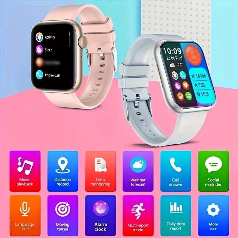 2024 Hot New 2.01 Inch Touch Screen Dual Band Smartwatch For Men And Women, Talking Function, Steps & Calories Tracking, Call Message Reminder, Multi-functional Fitness And Sports Smart Band, Wireless Connection For Android Phones And IPhon