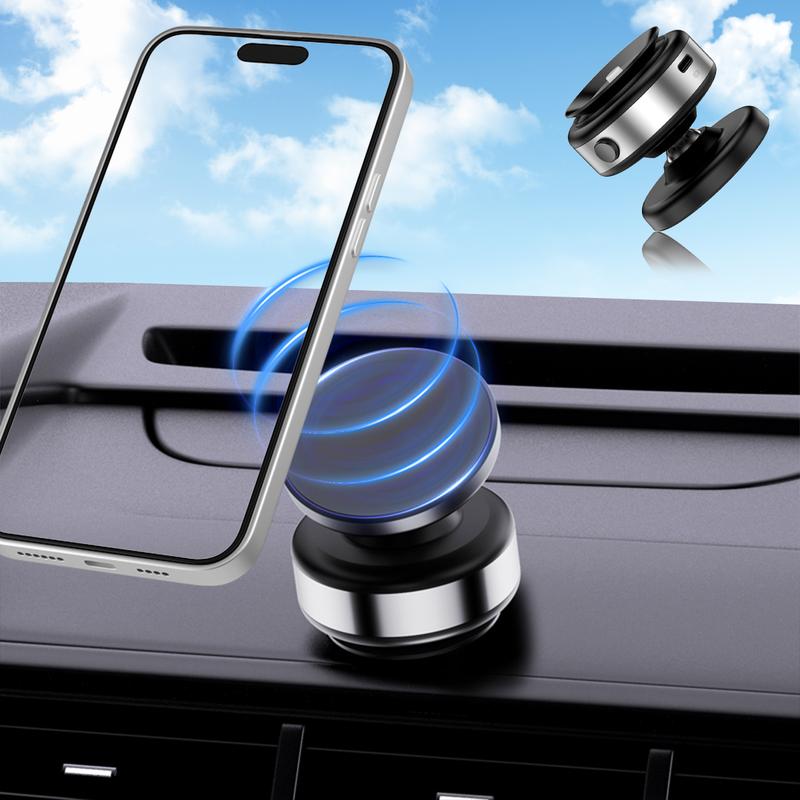 Magnetic Car Suction Cup Holder,Suction Cup Phone Mount, Portable Magnetic Phone Holder,360°3D Rotation & Safe View,Car Navigation Desktop Universal Support, for All Cell Phones