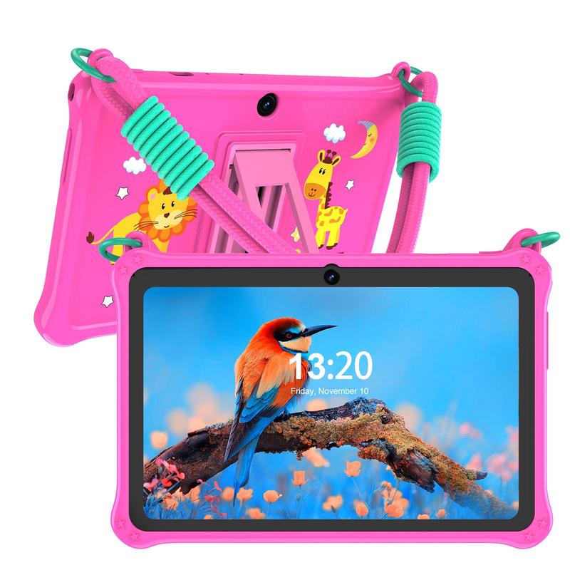 7 Inch Android 13 Tablet, 2G + 2G - memory expansion+32G ROM Tablet with Silicone Case for Home & School, Fashionable Educational Tablet with Lanyard for Boys & Girls, Tech Gadgets 2024, Birthday Gifts