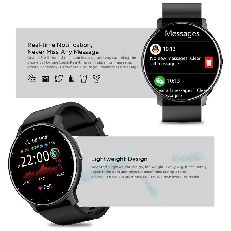 Lige 2023 new smart watch men full touch screen sport fitness watch IP67 waterproof Bluetooth for Android iOS smartwatch men + box