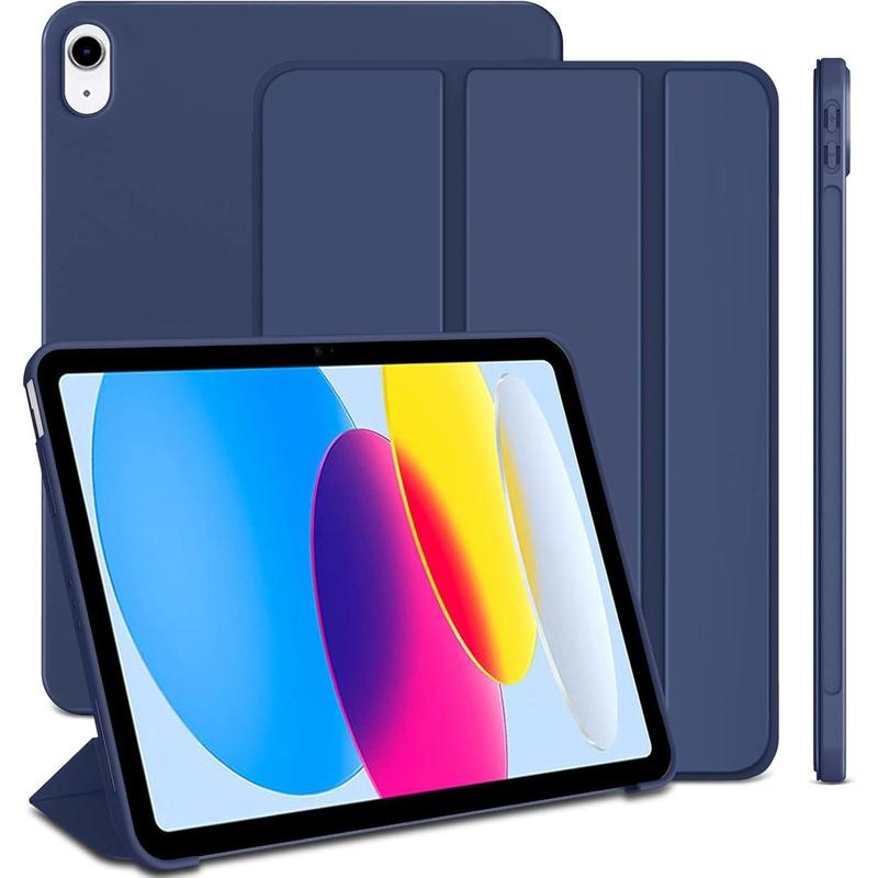 Case for iPad Air 4th Air 5th Generation 2020 2022 Released, Slim Trifold Stand Protective iPad Air 4th Air 5th Case, Lightweight Auto Wake & Sleep iPad Air 5th Gen Case, Dark Blue