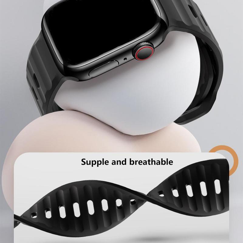 Sport Band for Apple Watch Ultra 2 Band 49mm 46mm 45mm 44mm 42mm, Soft Silicone Wristbands, Waterproof Replacement Strap for iWatch Series 10 9 8 7 6 5 4 SE