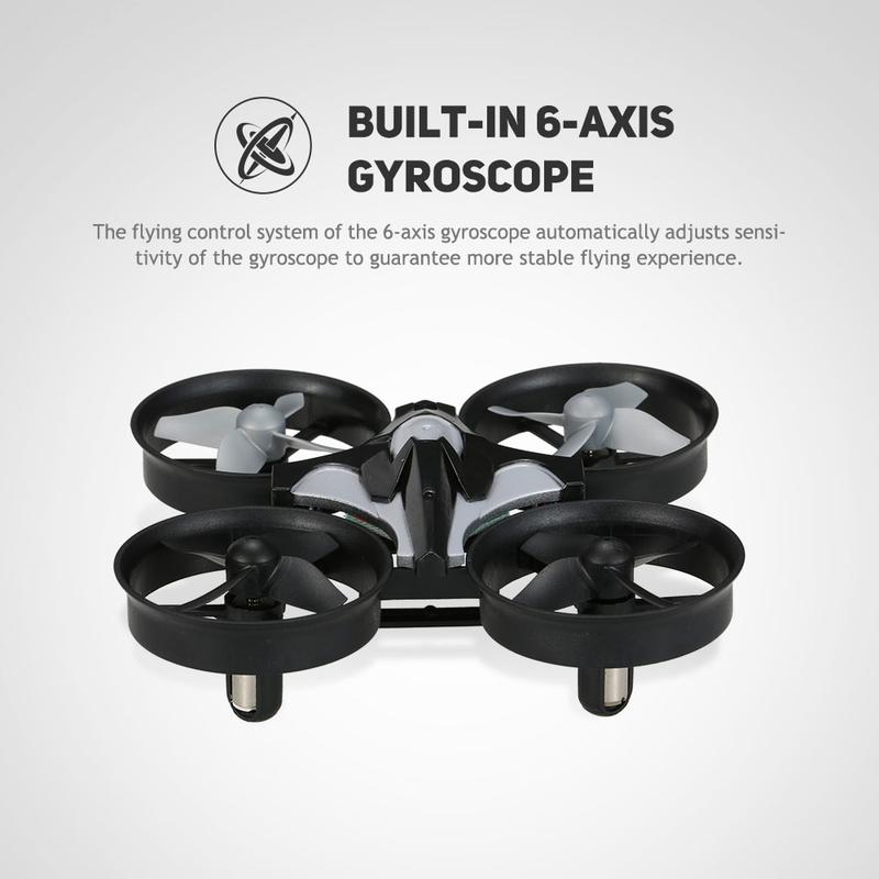 2.4G 4CH 6-Axis Gyro RC Quadcopter RTF UFO Anti-crush Drone with Headless Mode One Key Return 3D Flip Speed Switch