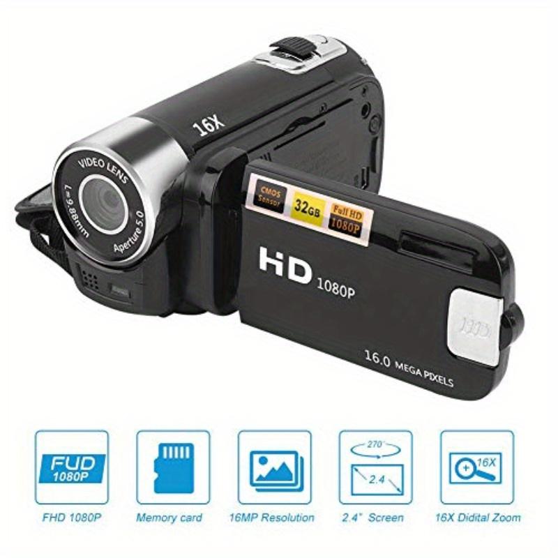 Digital Camcorder, 16X Digital Zoom 2.7 Inch Colourful Display Screen, High Definition Camera Image Video Shooting Camcorder, Black