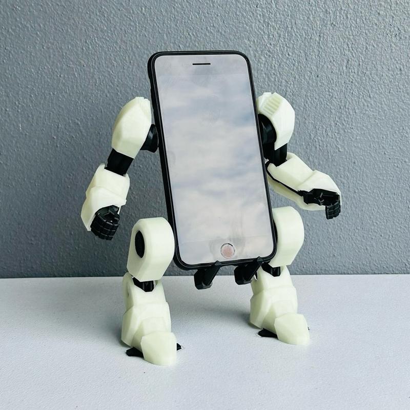 BLACK EXO MOBILE ROBOT SUIT PHONE STAND FOR APPLE IPHONE ANDROID GOOGLE SAMSUNG 3D PRINTED PLA HEAVY DUTY Accessories Holder Smartphone Mount Cellphone