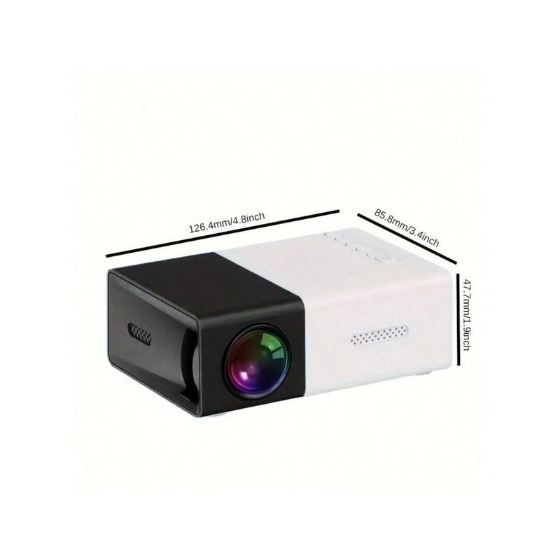 YG300 HD Mini Projector With HDMI-Compatible, USB And SD Memory-Enhance Your Movie, TV And Game Experience, With Stand, Suitable For Outdoor Camping  Drive-In  Home Theater Projector