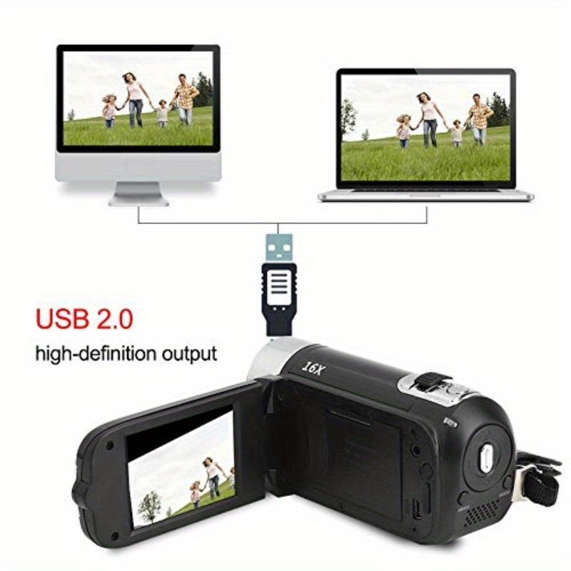 Digital Camcorder, 16X Digital Zoom 2.7 Inch Colourful Display Screen, High Definition Camera Image Video Shooting Camcorder, Black