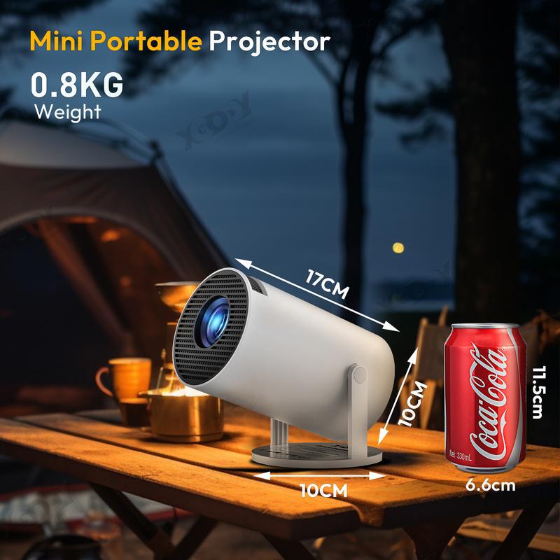 4K Mini Projector 10000 Lumen LED 1080P WiFi Bluetooth UHD Portable Home Theater Android Audio Wireless Remote Hdmi Cable Adjustable Automatic Remote Control Usb Watch Screen