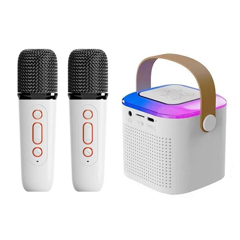 Portable Wireless Speaker with Microphone, 1 Set Rechargeable Wireless Speaker with Microphone, Mini Speaker for Home KTV, Outdoor, Party