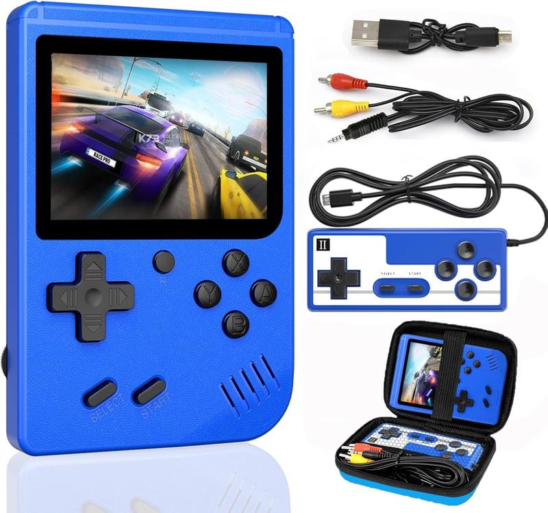 Handheld Game Console for Kids Adults, Game Boy Portable Retro Game Console with 400 Classic Arcade Video Games 3 Inch Color Screen Rechargeable  (Blue)