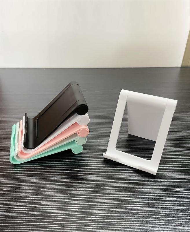 5 Pieces Cell Phone Stand Foldable Phone Holder Multi-Angle Universal Mobile Phone Stand Portable Smartphone Dock Compatible with Most Cell Phone and Tablet for Desk，5 Colors