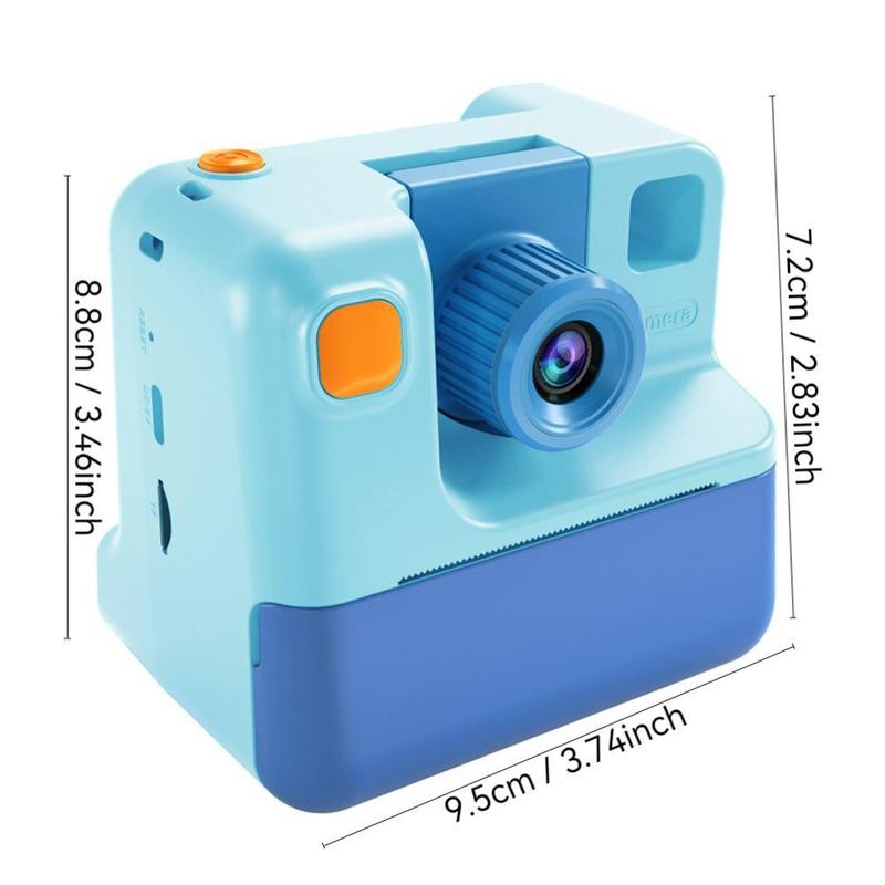 KGG Instant Camera, 1 Count Rechargeable Instant Camera with Thermal Papers & 32GB SD Card & Lanyard, Perfect Gift for Girls Boys Student