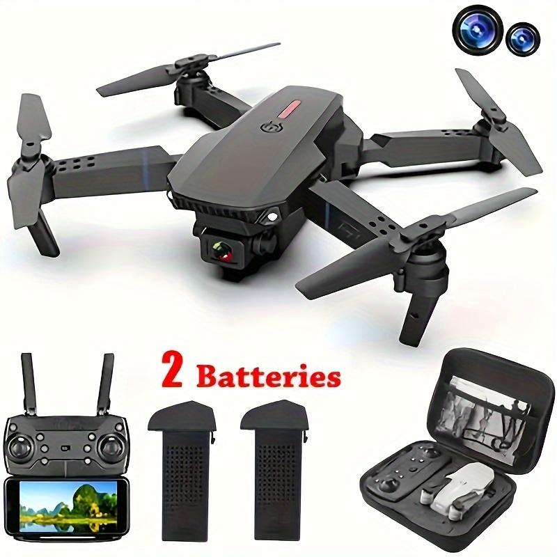 E88 RC Four-axis Remote Control Drone With SD Dual Camera WiFi FPV Foldable +2 Battery Beginners Novice Boy Cheap Perfect Toy Gift For Christmas