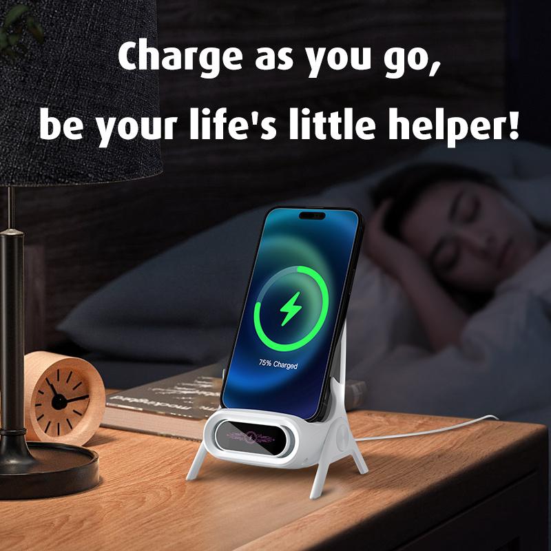 Wireless Charger iPhone Mini Chair Wireless Fast Charging Multi-function Mobile Phone Holder, Amplifier Function Desktop Holder Cute Creative Christmas Gift Desktop Mobile Phone Holder Charging Cellphone