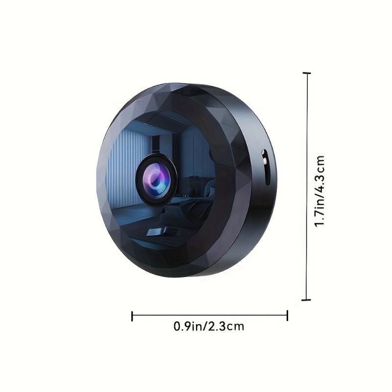 Mini WiFi Security Camera - Rechargeable Lithium Battery, Portable, Motion Detection, Night Vision, App-Controlled, Easy to Mount, Non-Waterproof, with Wi-Fi Function for Home and Office Surveillance