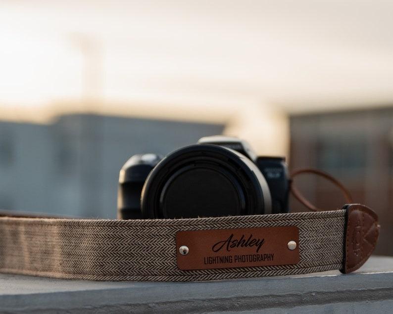 Personalized Camera Strap, Vegan Leather Neck Strap, Photographer Gift, Travel Gift, Valentine's Day Gift, Photographer Lover Gift