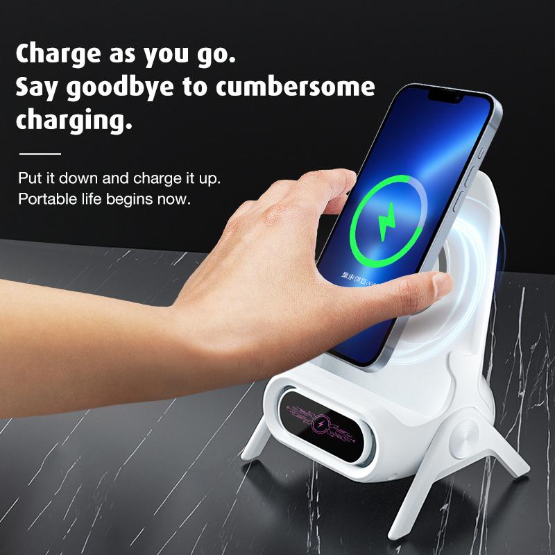 Wireless Charger iPhone Mini Chair Wireless Fast Charging Multi-function Mobile Phone Holder, Amplifier Function Desktop Holder Cute Creative Christmas Gift Desktop Mobile Phone Holder Charging Cellphone