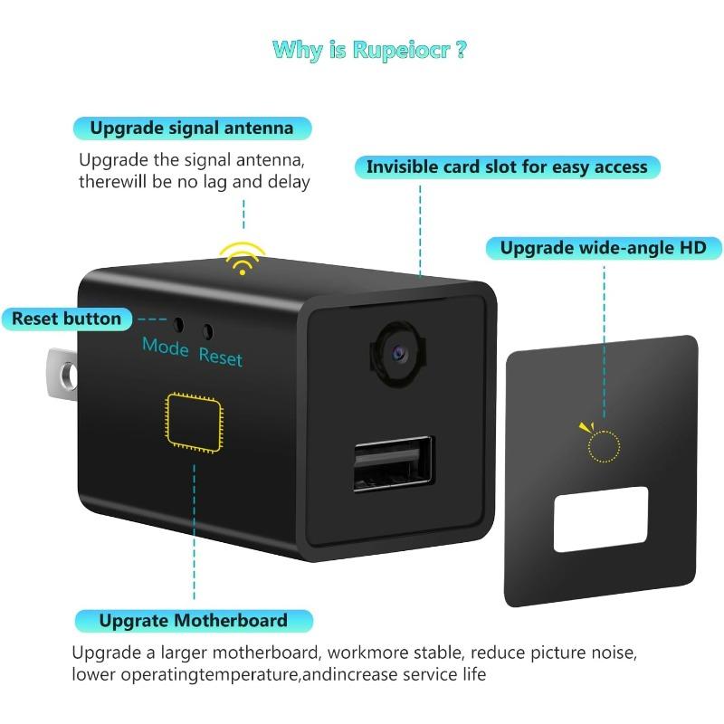 XIAODING Camera with Motion Detection,WiFi 1080P HD Indoor Home Security Camera with Audio and Video Hidden Spy Detecto