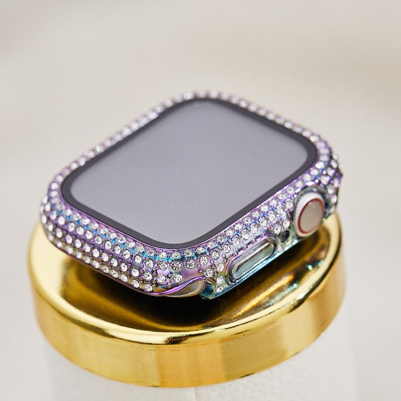 MISSAIR Full Diamond Waterproof Protective Cover Case Compatible with Apple Watch 40mm 41mm 44mm 45mm Wearable Accessories - Screen Protector Cover