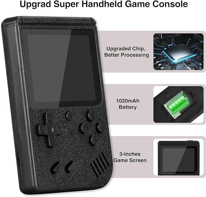 Christmas gift Retro Game Machine Handheld Game Console with 400 Classical FC Game Console Support for Connecting TV Presents Birthday for Kids and Adult .