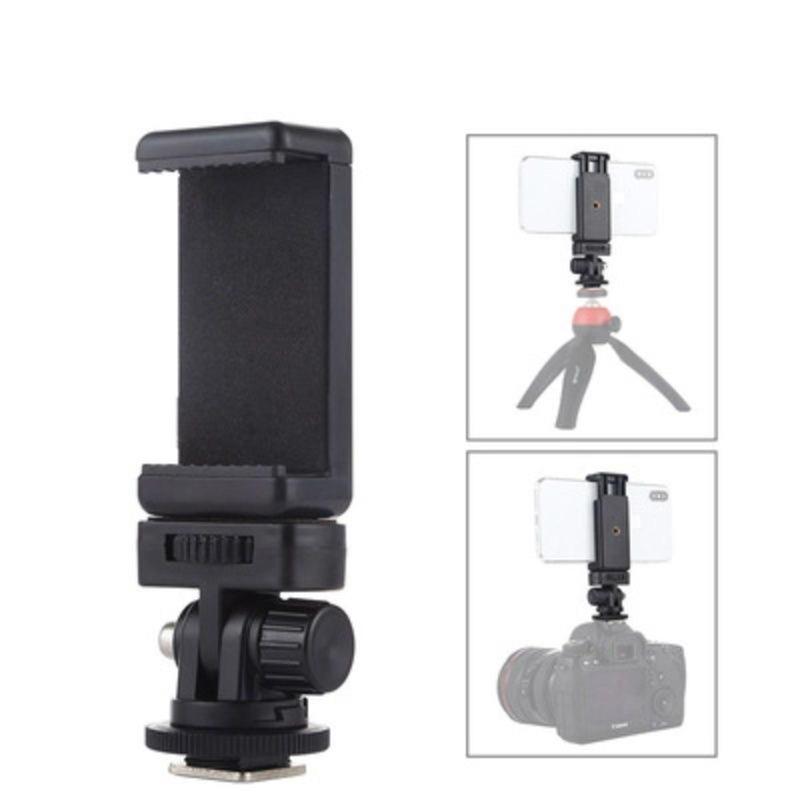 Camera Monitor Adapter, 1 Count Low Angle Viewing Hot & Cold Shoe Mount with Phone Clip Holder, Camera Accessories for Canon & Nikon Cameras