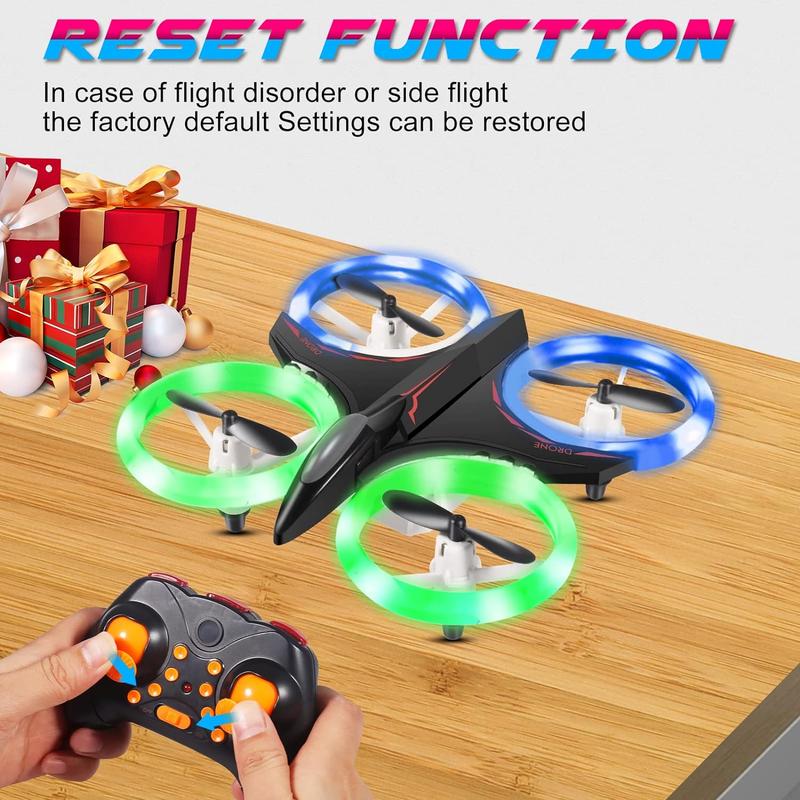 Mini Drone for Kids, LED RC Drone, Remote Control RC Quadcopter, with 360° 3D Eversion and Throwing Flight Function, Gift Toys for Boys & Girls