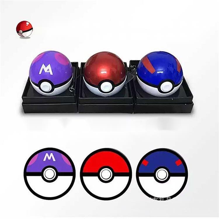 1 pack Animes Pokeball Power Bank ,Pokemon Ball Power Supply Mobile Cartoon Large-capacity Pocket Ball 12000 Mah Power Bank Anime Kawaii Pikachu Toys Birthday Gift