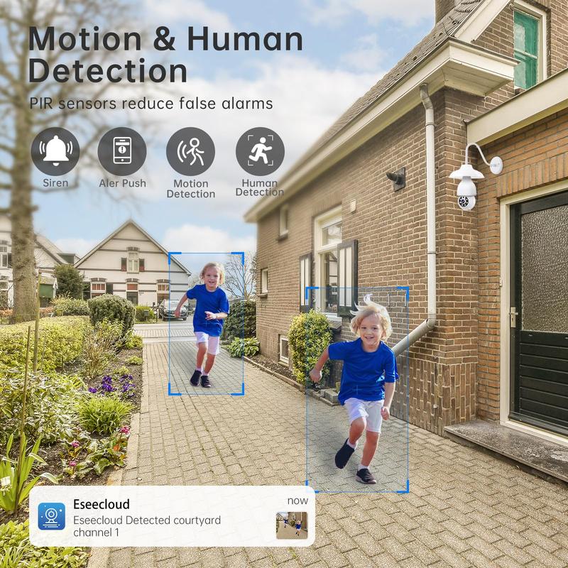 3MP 5MP Light Bulb Security  camera wireless -5G& 2.4GHz  AI-Powered  Wi-Fi PanTilt  Outdoor Security Camera    wireless Outdoor Motion Detection and Alarm,Color Night Vision, Wireless WiFi pet camera remote control Light Bulb Camera ， video  doorbell