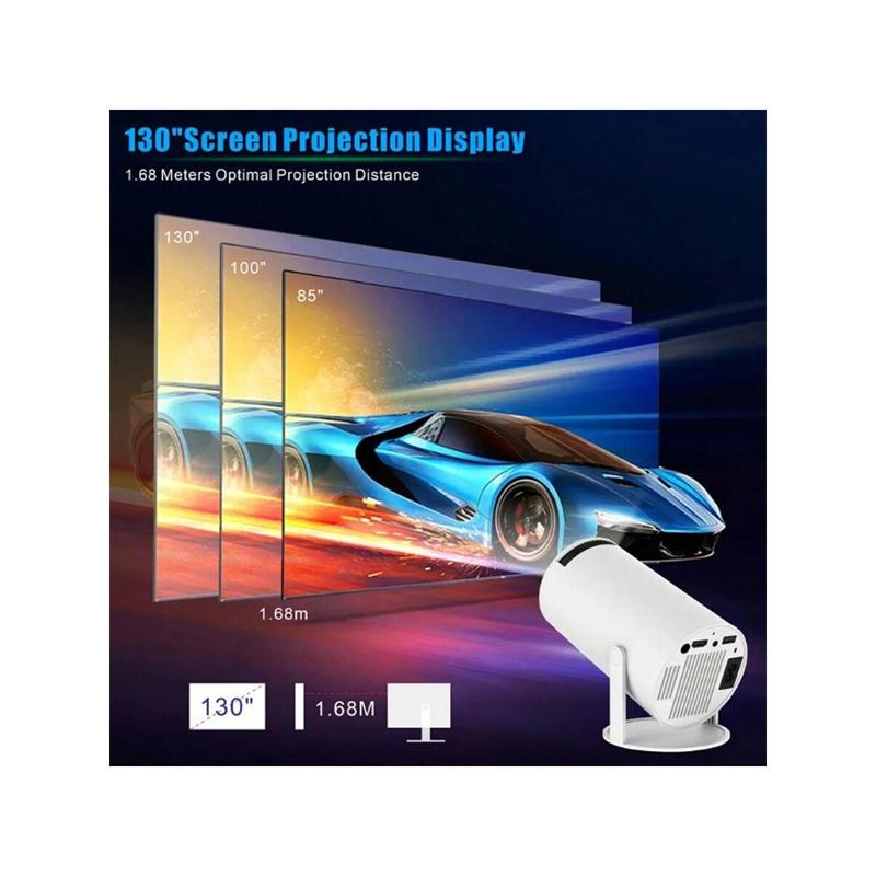 Mini Projector,Magcubic HY300 Auto Keystone Correction Portable Projector,4K  200 ANSI Smart Projector With 2.4 5G WiFi,BT 5.0,130 Inch Screen,180 Degree Flip,Circular Design,Perfect For Home Video Outdoor Holiday Gift (1 Unit)