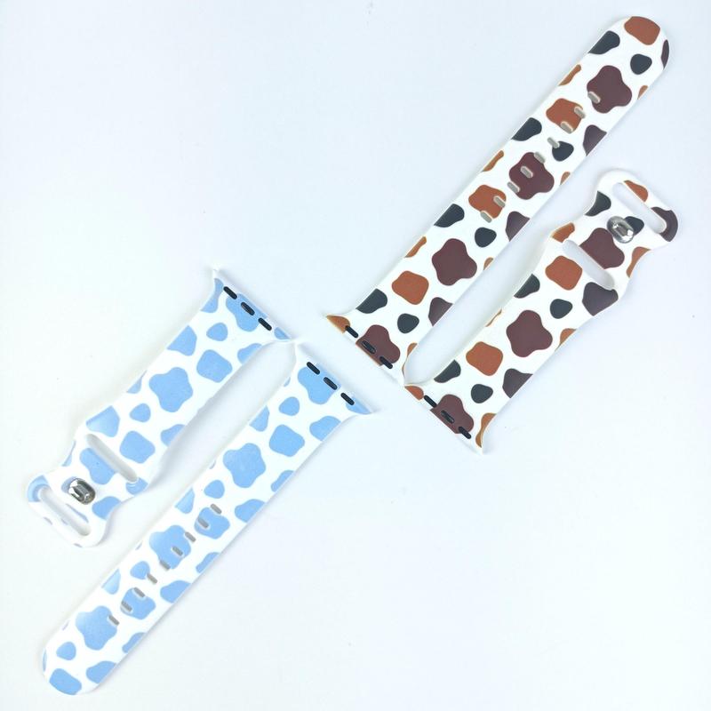 Cow Print Sport Watch Band, 1 Count Stylish Replacement Watchband, Wearable Accessories Compatible With iWatch 38mm 40mm 41mm 42mm 44mm 45mm 49mm