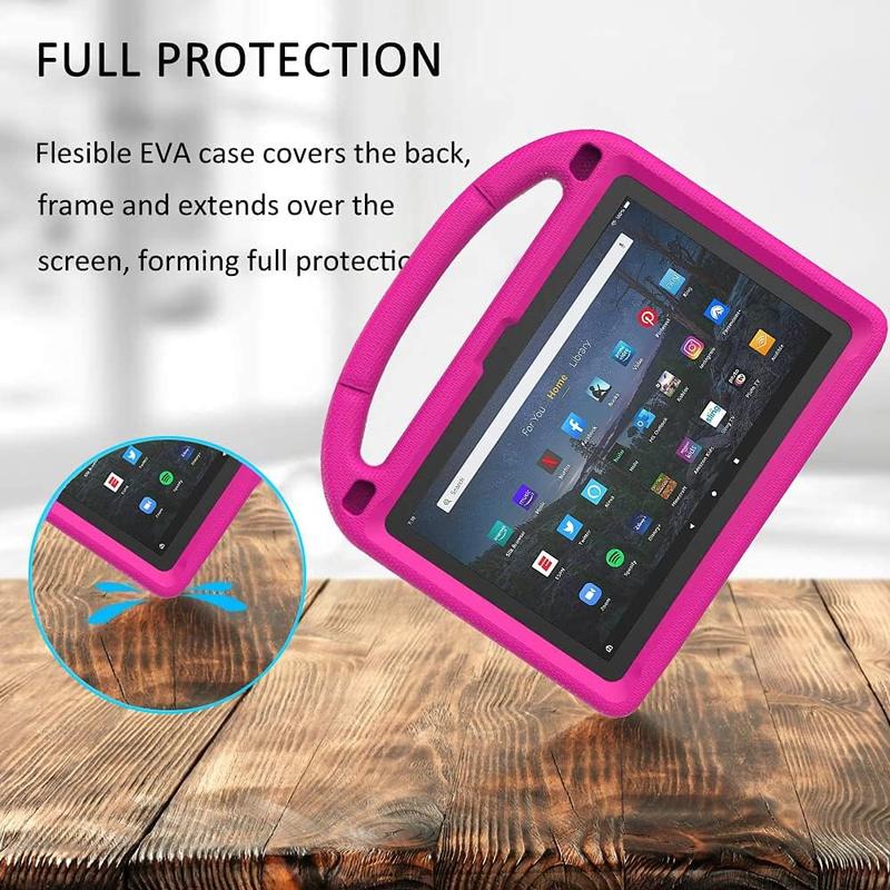 Fire HD 10 & HD 10 Plus Tablet Case for (13th 11th Generation, 2023 2021 Release) -  Lightweight Shockproof -Proof Cover with Handle Stand for Kindle Fire HD 10  Tablet - Pink