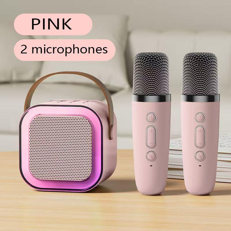 2025 Fall Portable Wireless Karaoke Speaker with Microphone, HIFI Stereo Sound Subwoofers, KTV Speaker Subwoofer with RGB Colorful LED Lights, Karaoke Machine Sound System for Outdoor Sports Travel, Audio Device, Room Accessories